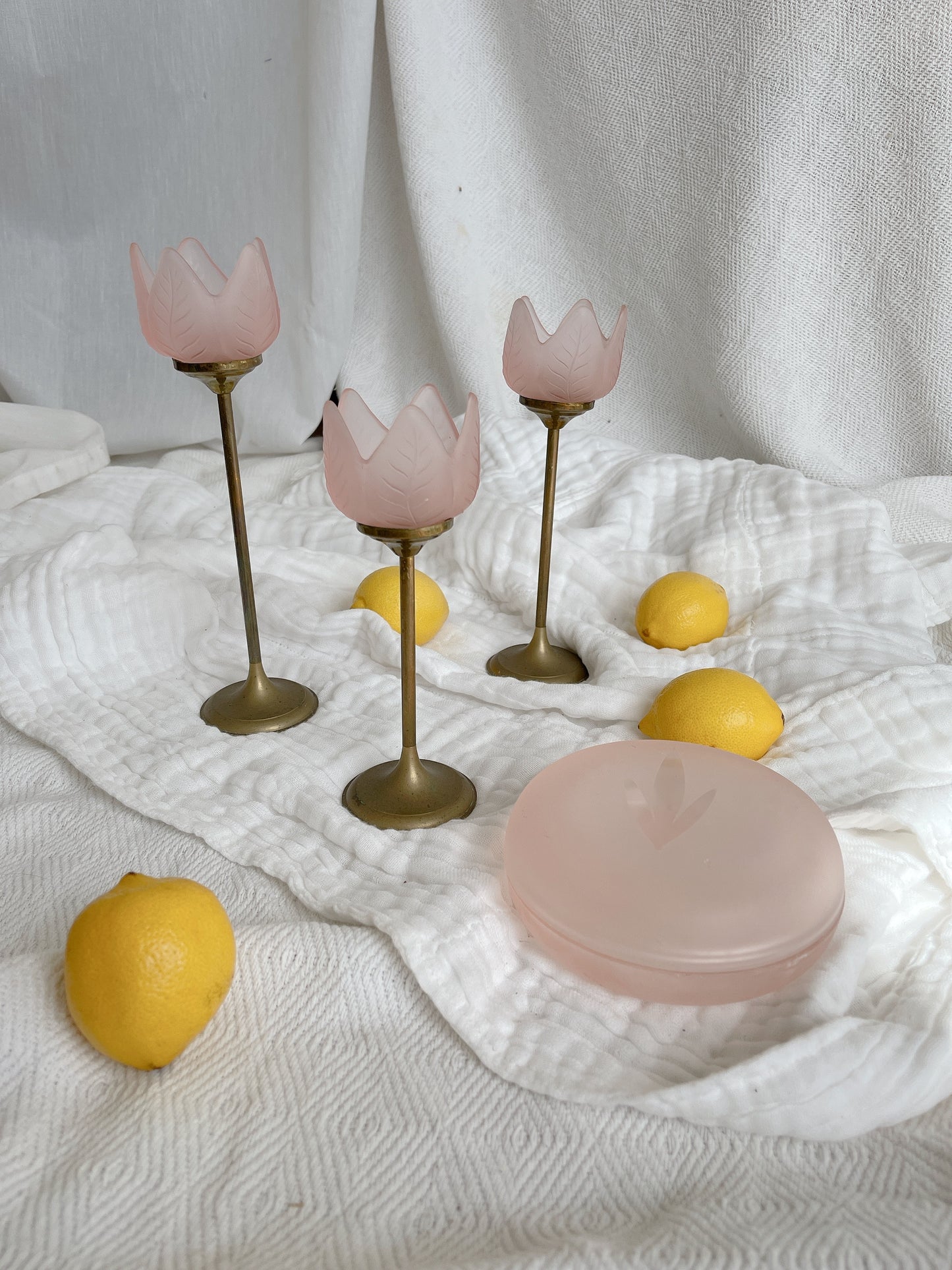 Vintage Frosted Glass Trinket Box