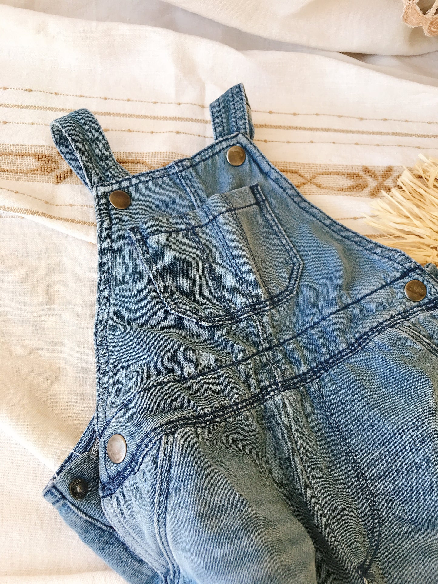Denim Shortalls - Size 18-24 Months