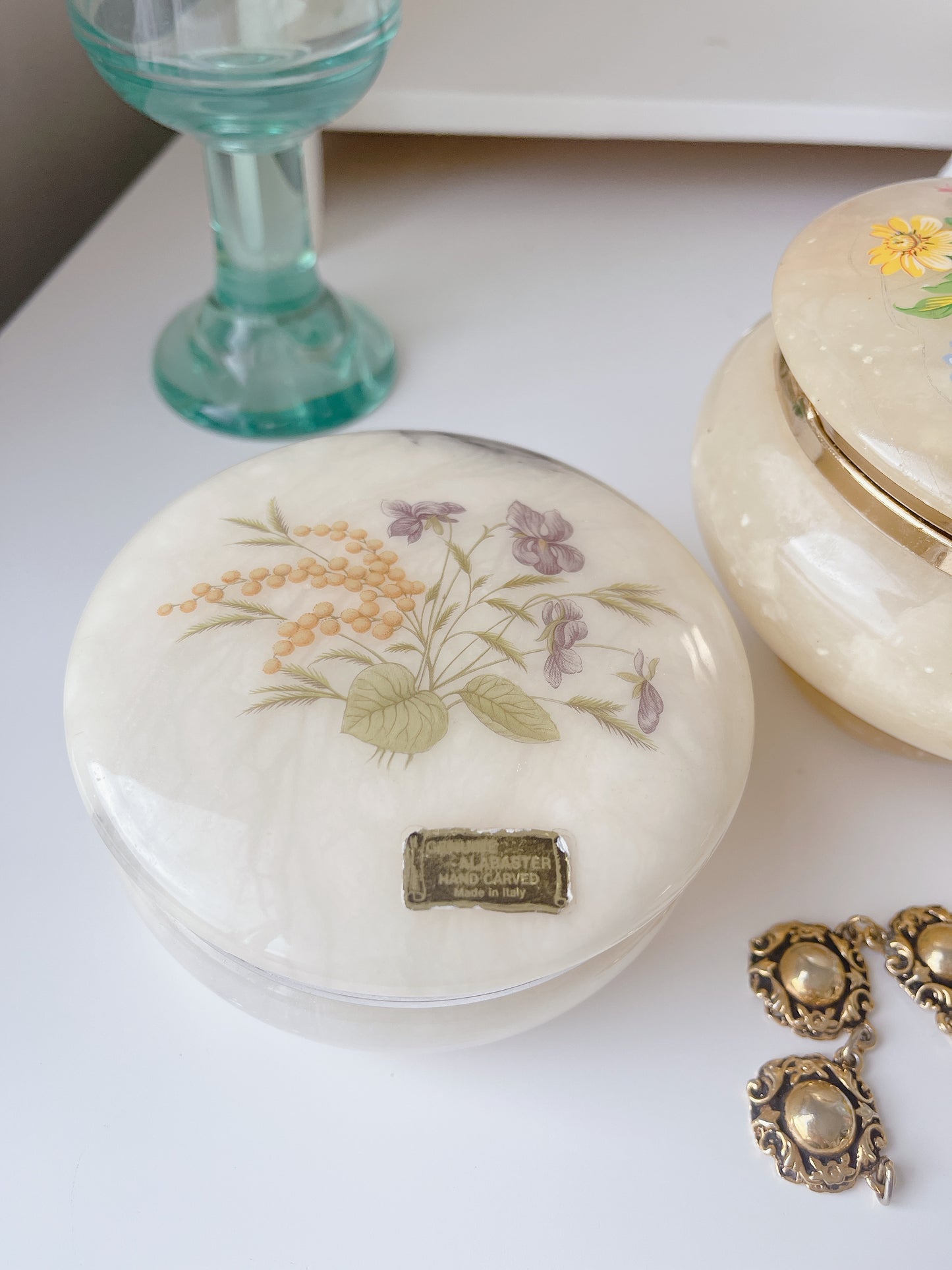 Alabaster Jewel Box -Made in Italy