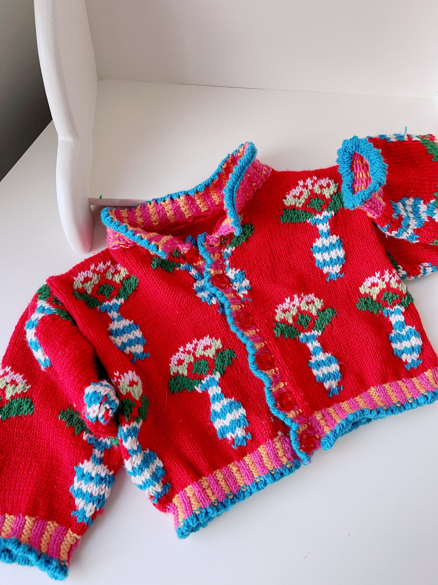 Handknitted Stunning Baby Cardigan -12-18months