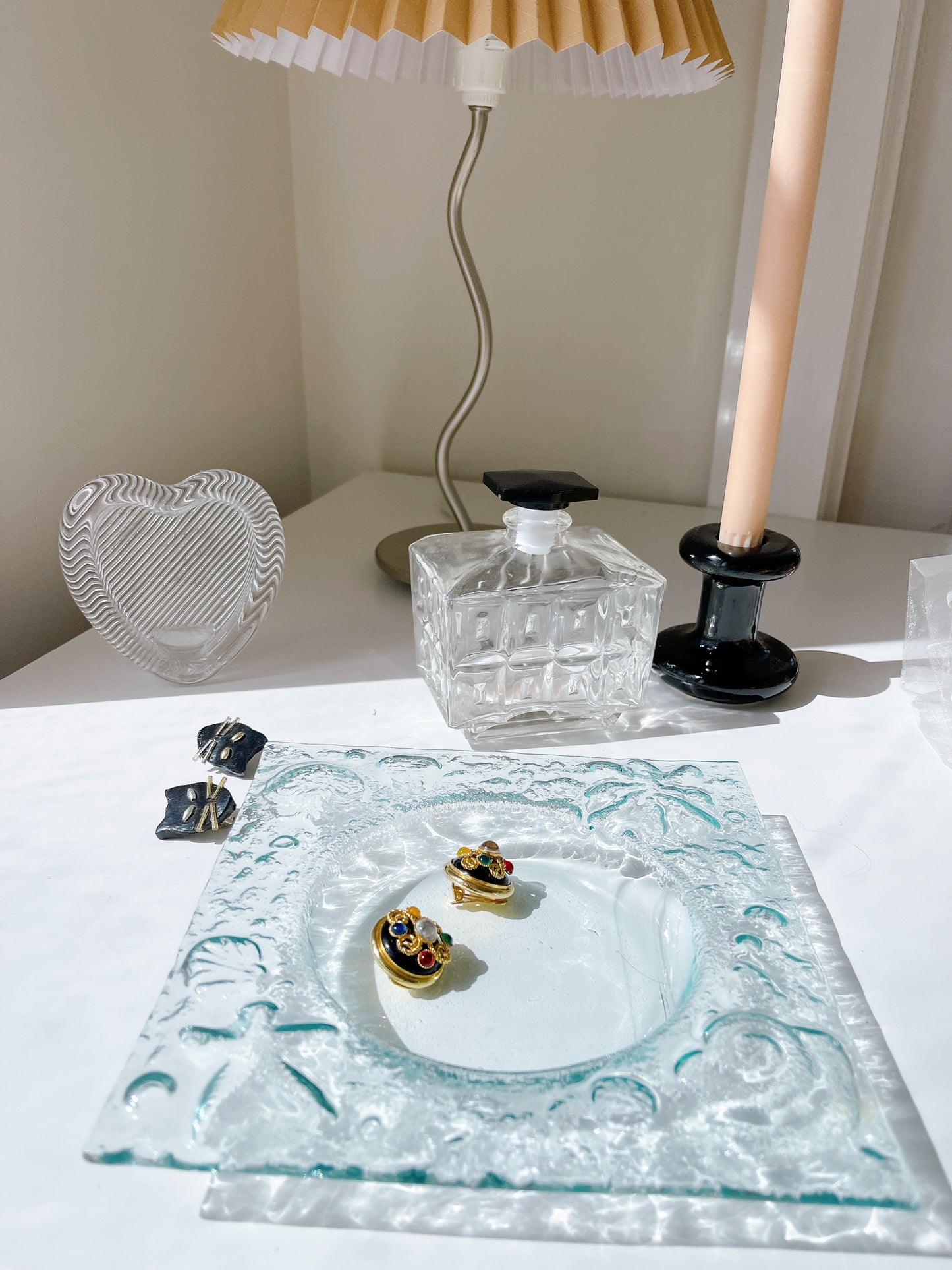 Black 80’s Ceramic Black Candleholder