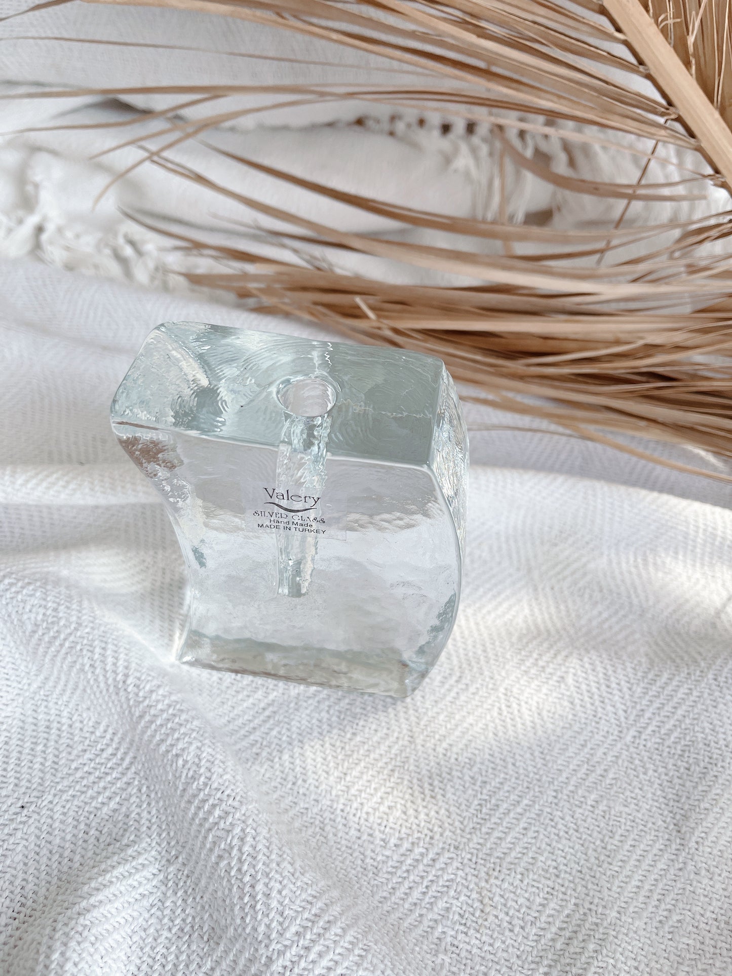 Vintage Handmade Glass Stem Vase