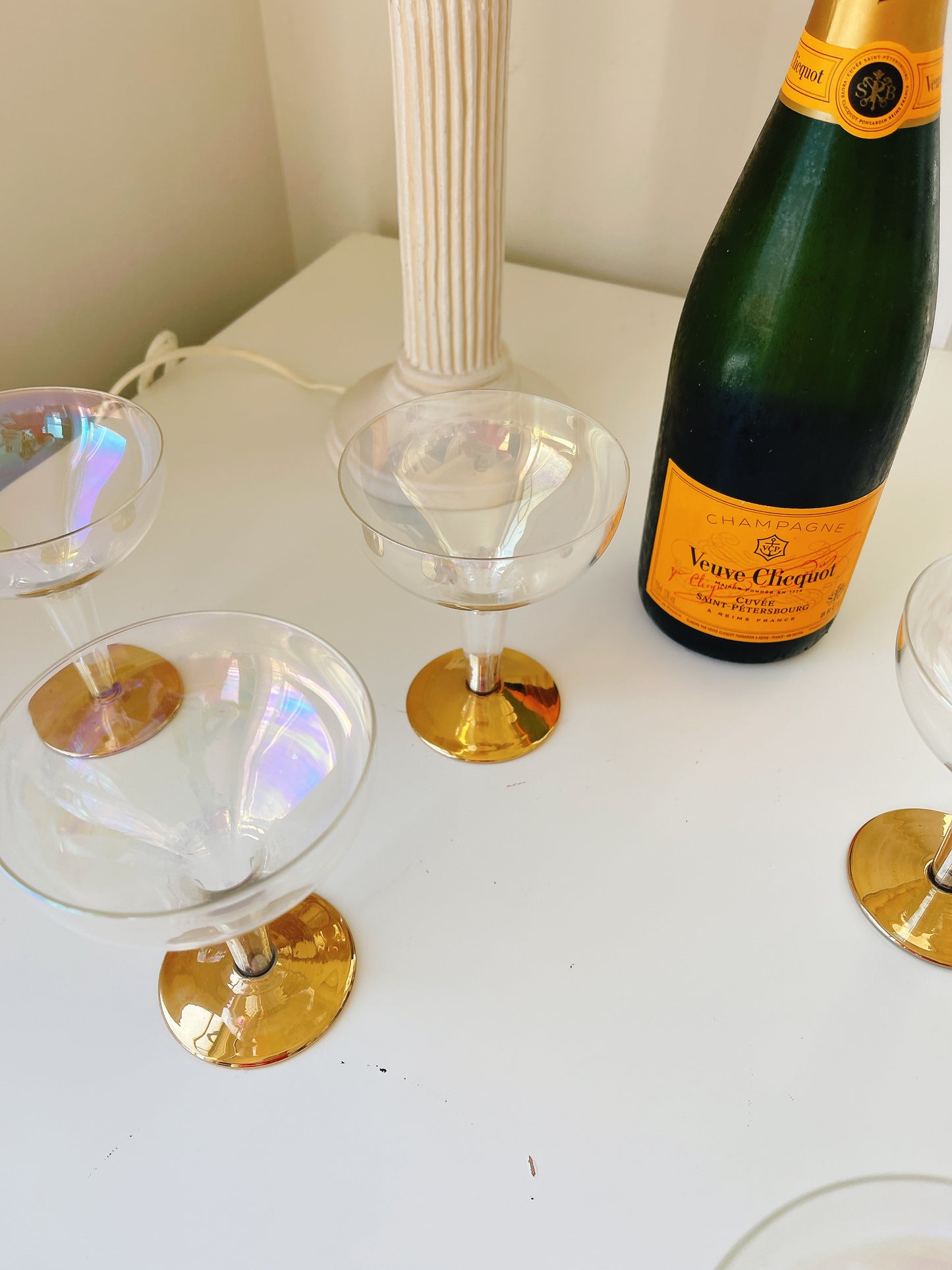Set 4 Vintage Cocktail Glasses