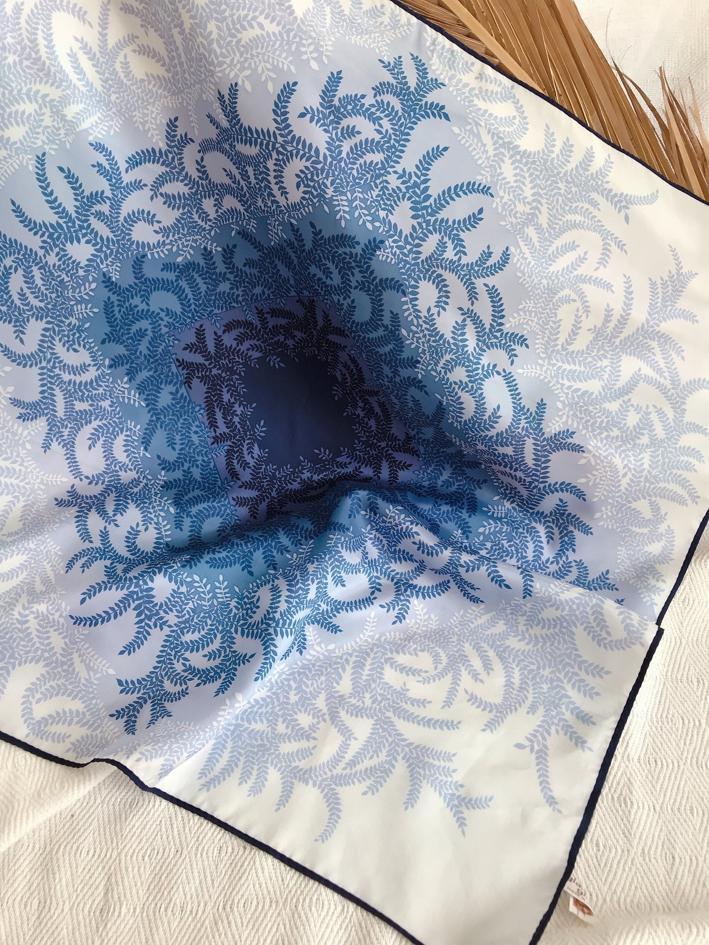 Vintage Blue Flora Scarf