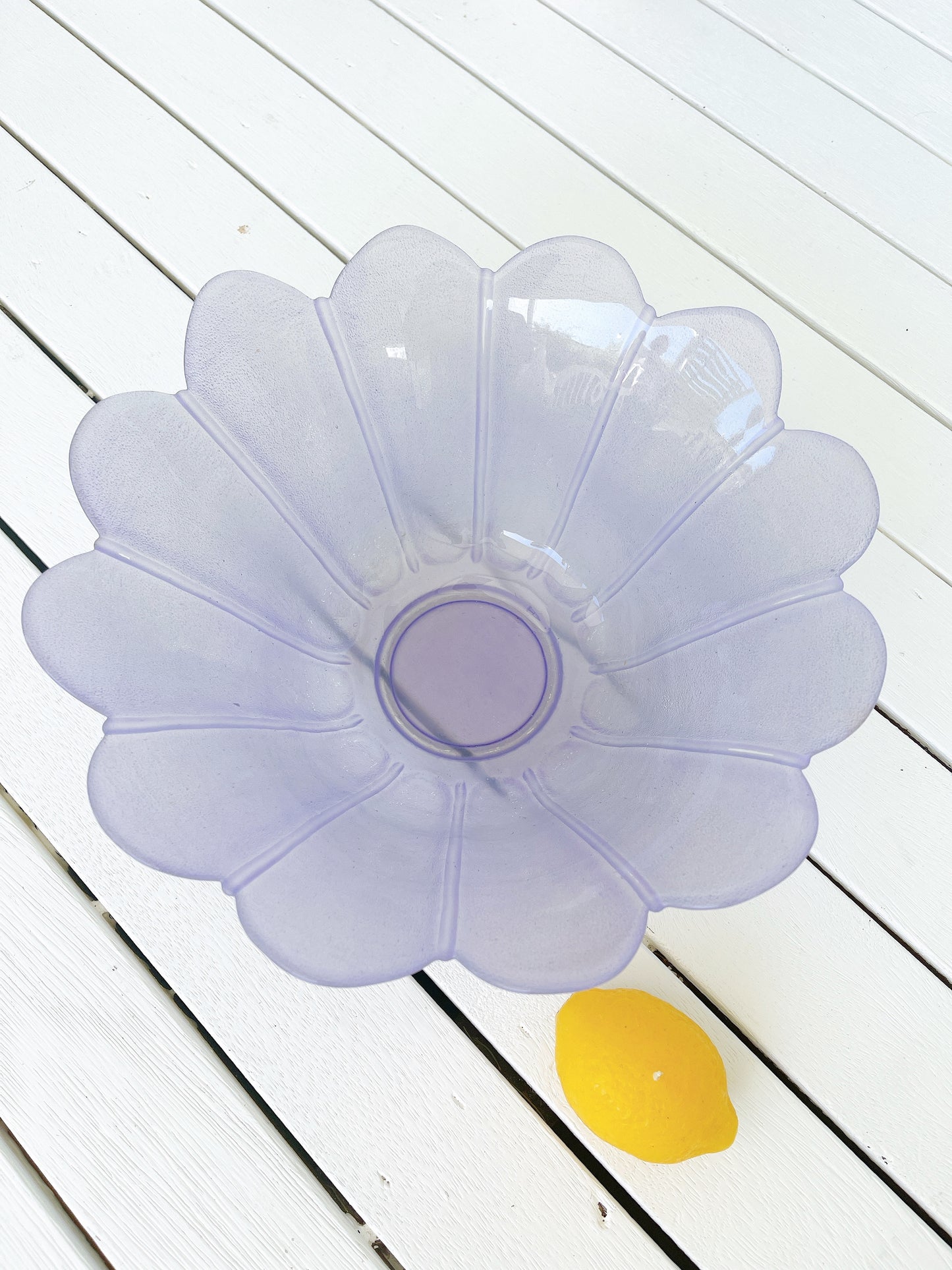 Lilac Glass Flower Bowl