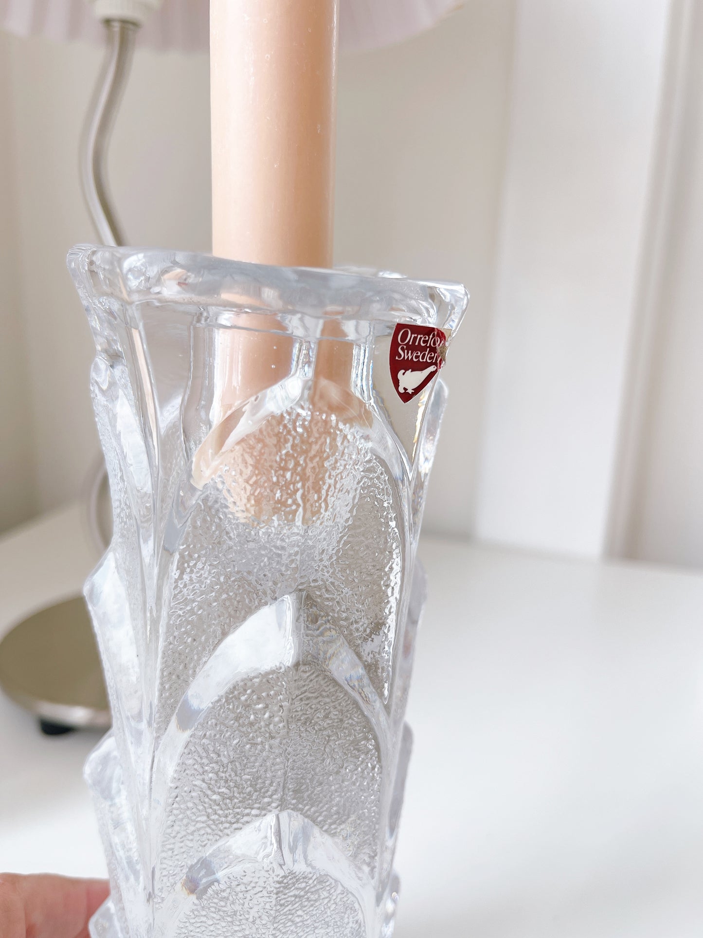 Vintage Capella Candleholder by Lars Hellsten for Orrefors , Sweden