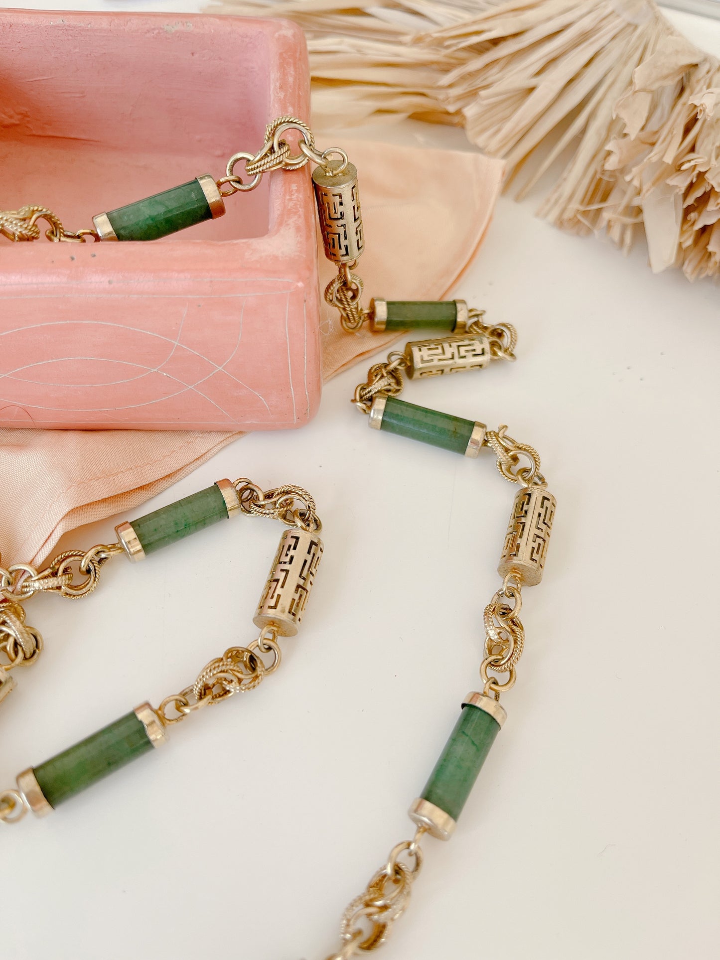 Vintage Stone & Gold Decorative Necklace