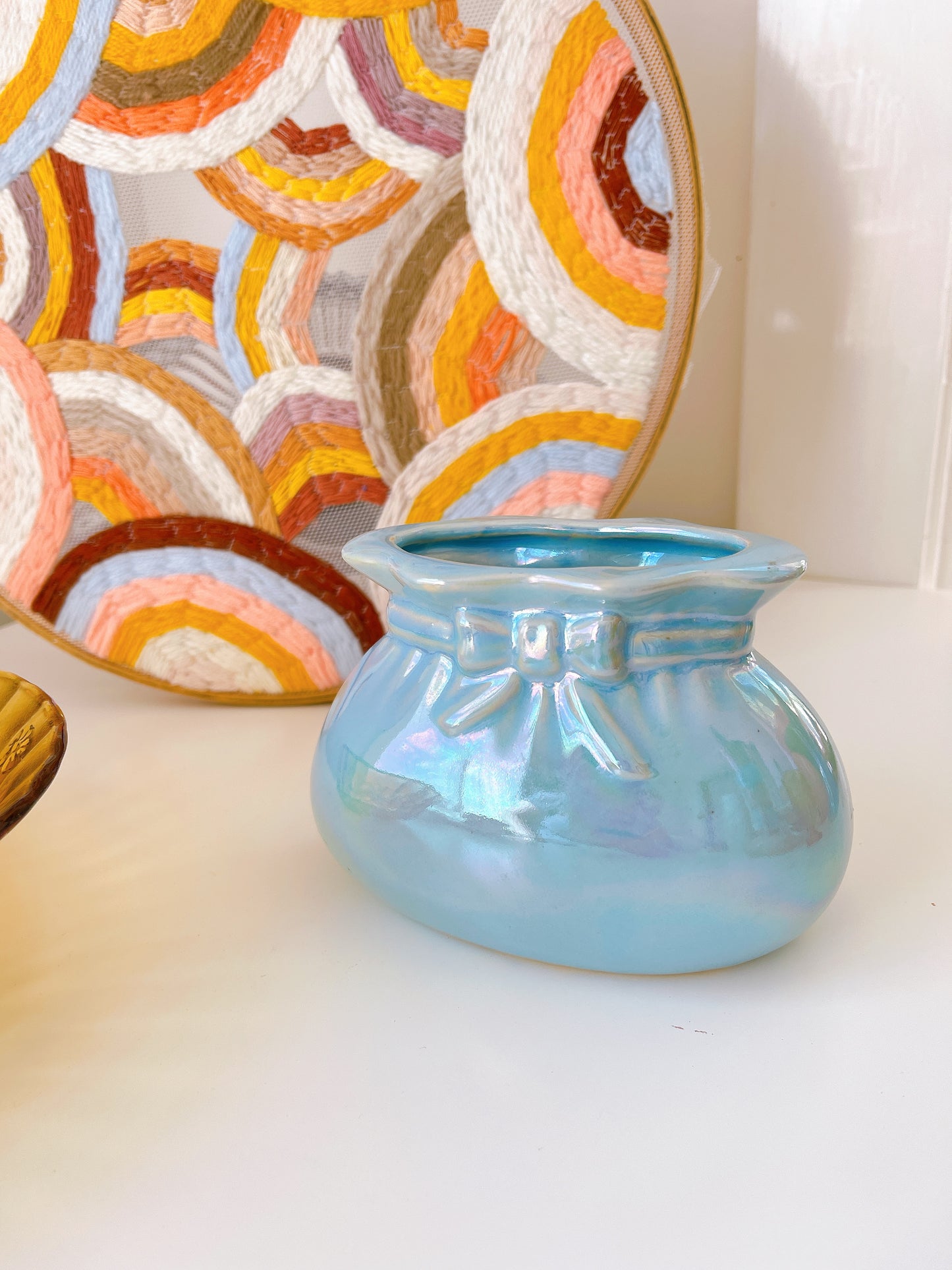Vintage Lustreware Purse Vase