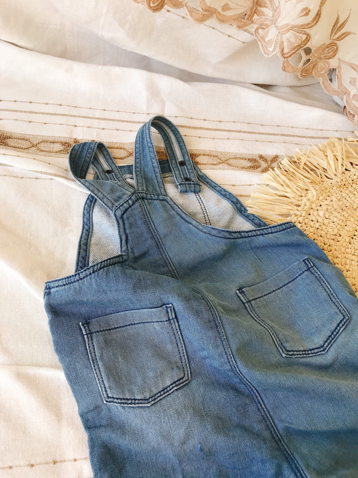 Denim Shortalls - Size 18-24 Months