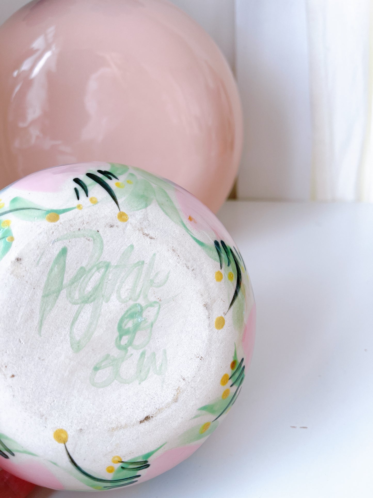 1988 Handpainted Lidded Ceramic Jar