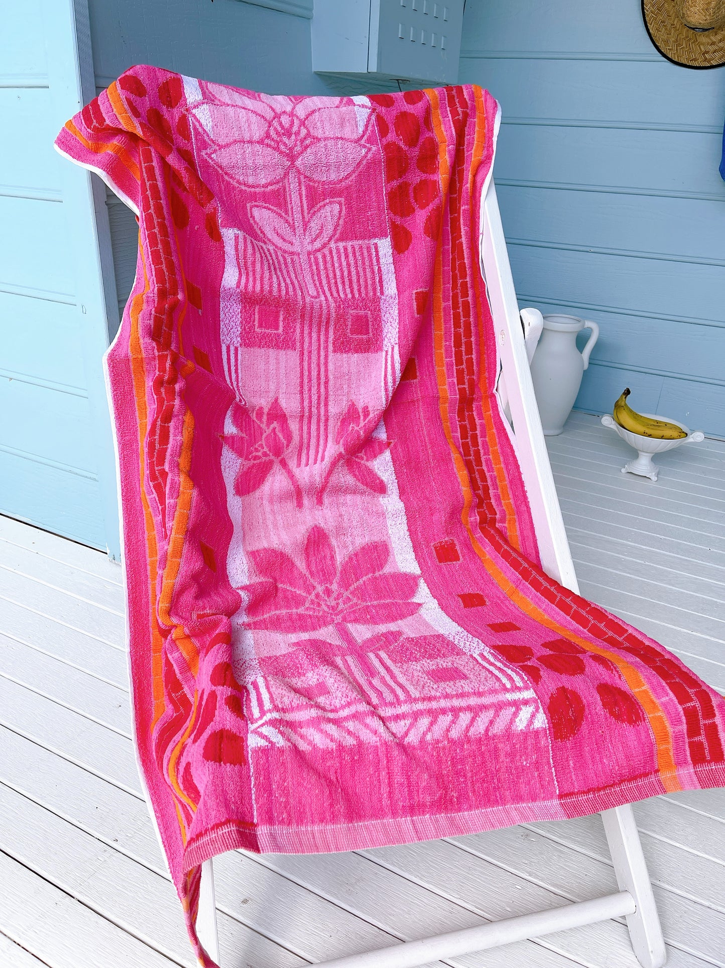 Vintage Pink & Orange Towel