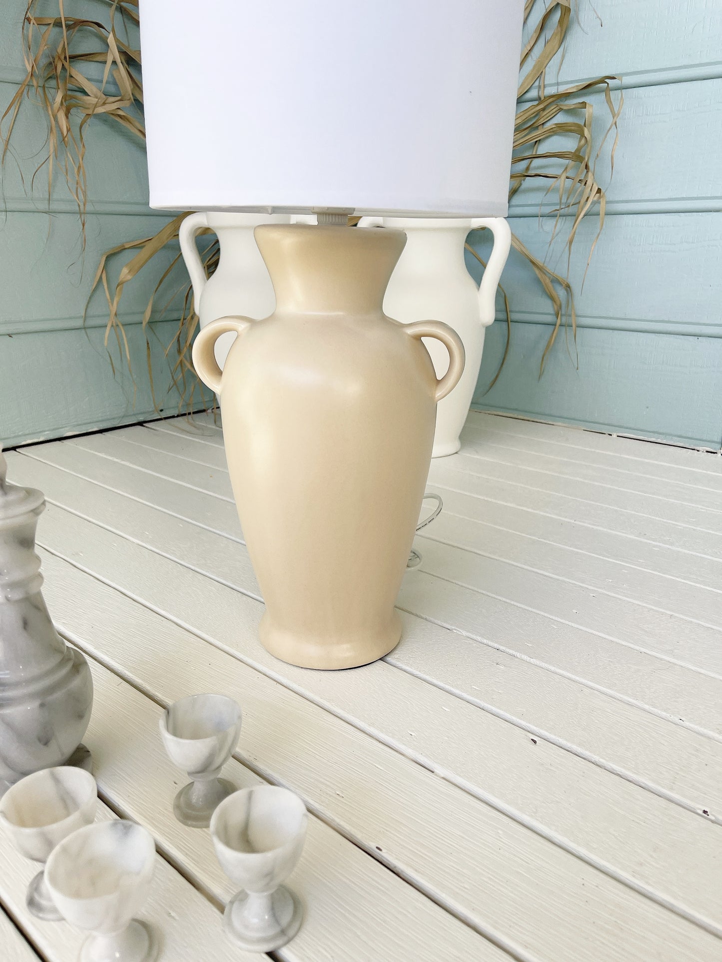 Vintage Urn Lamp with Shade