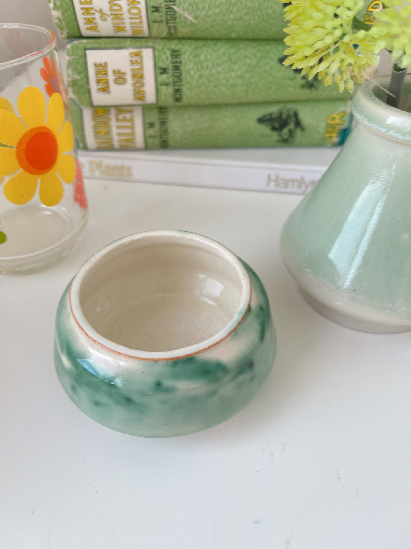 Set 2 Green Pottery Vessels