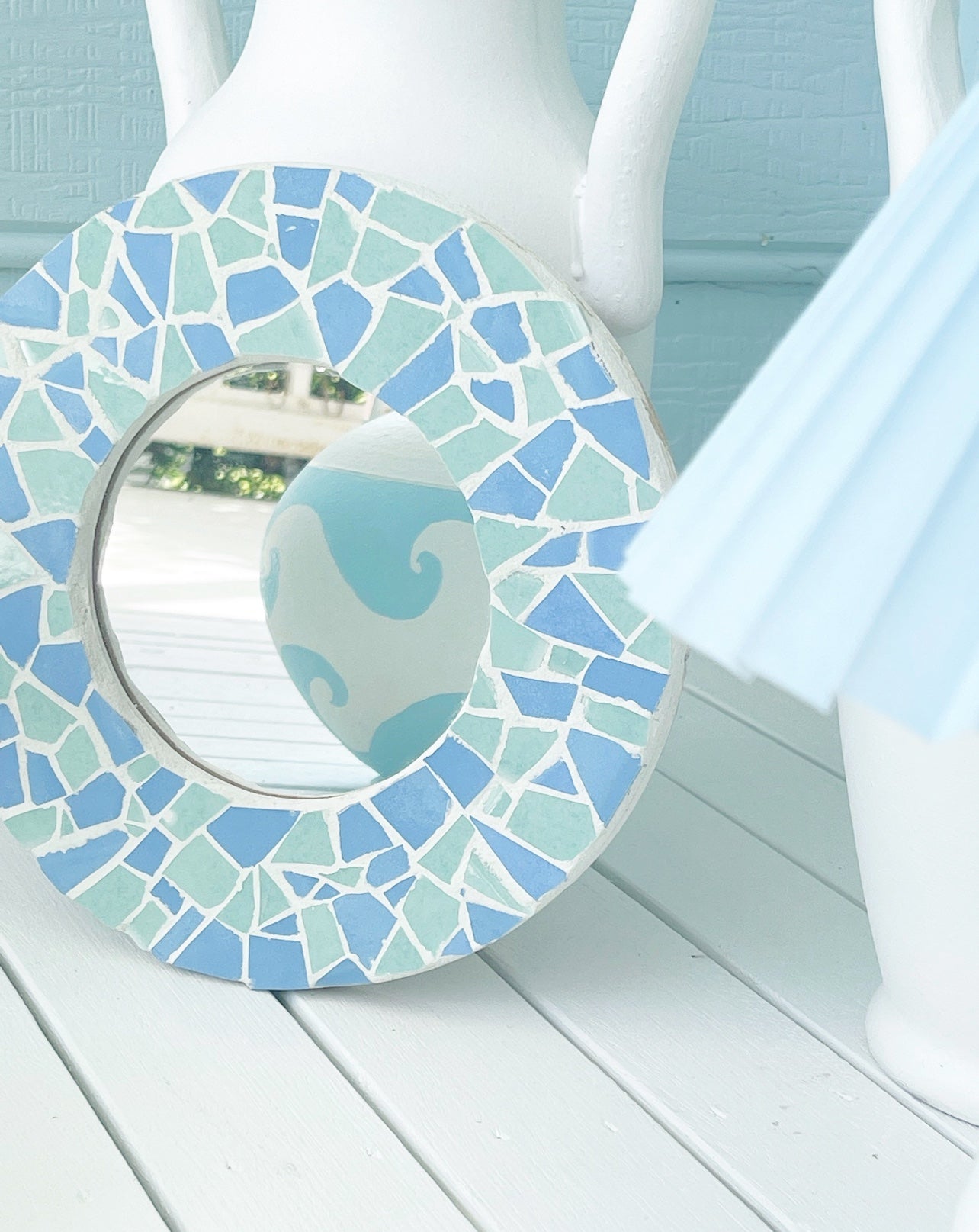 Mosaic Round Mirror