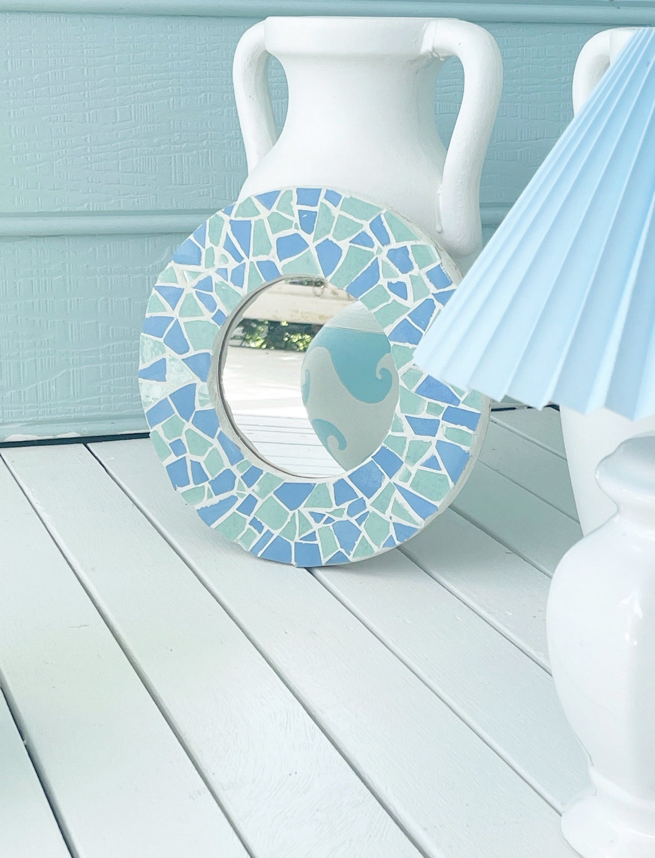 Mosaic Round Mirror