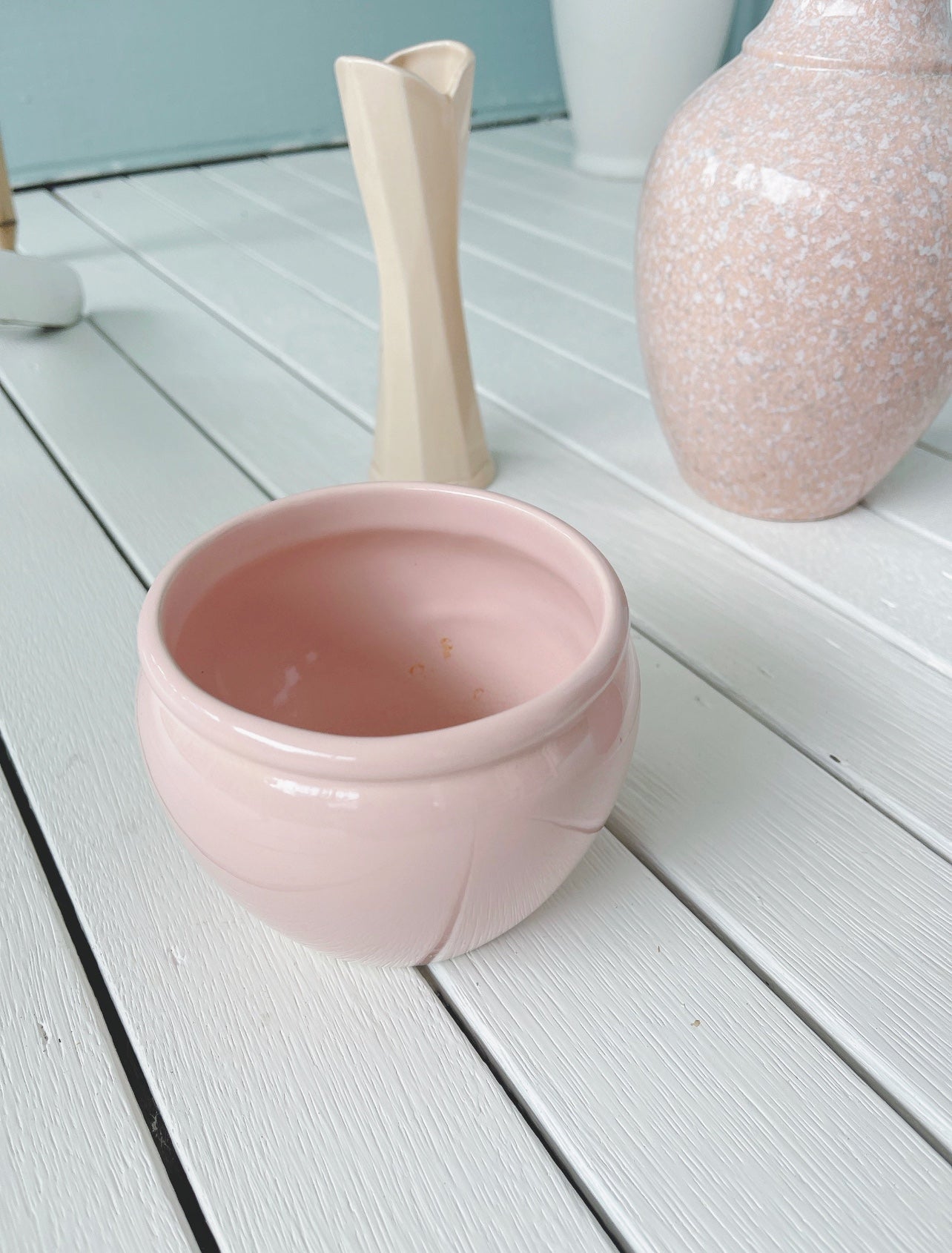 Small Pink Glazed Balloon Vase