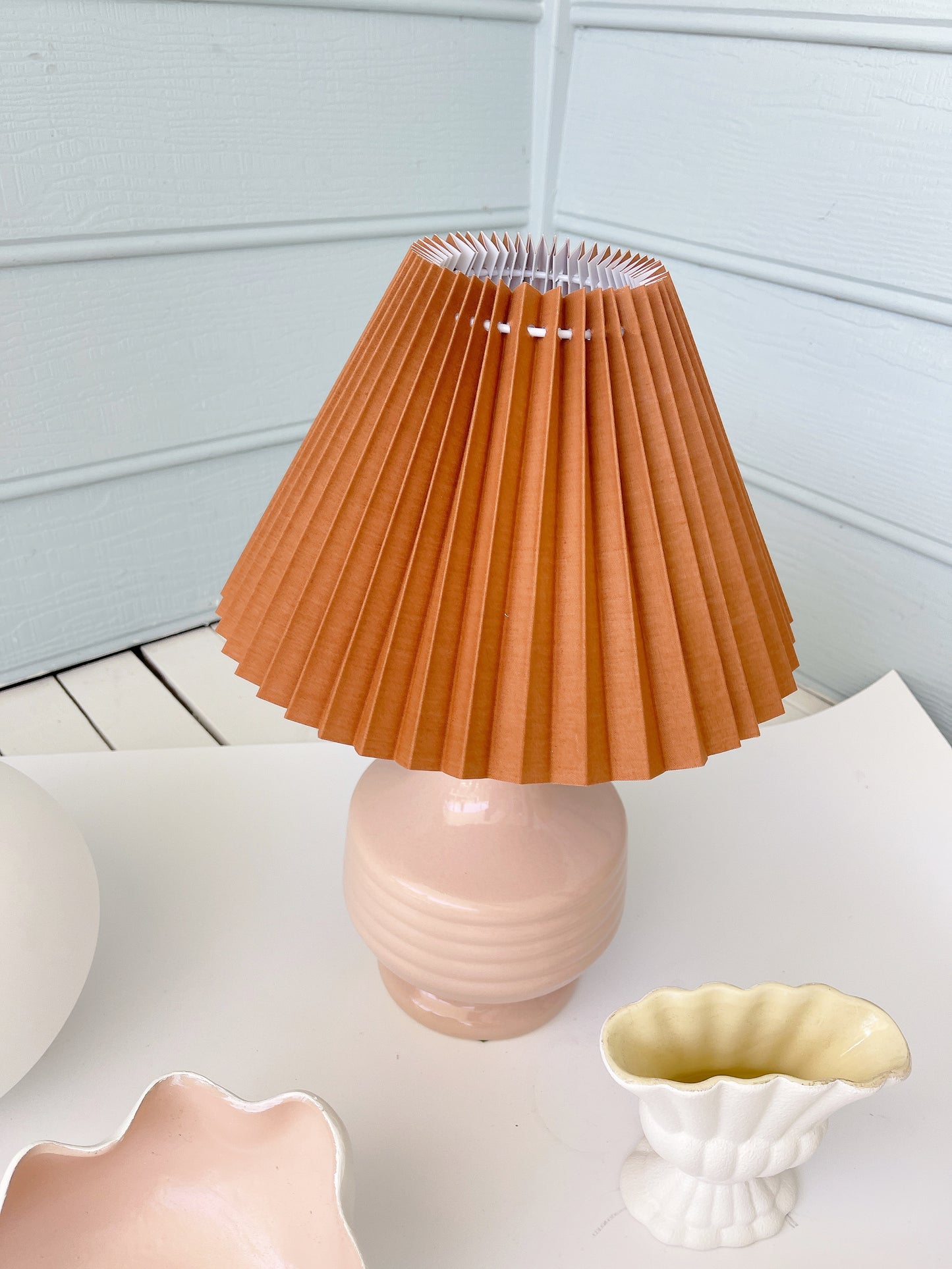 Vintage Lamp with Pleated Shade
