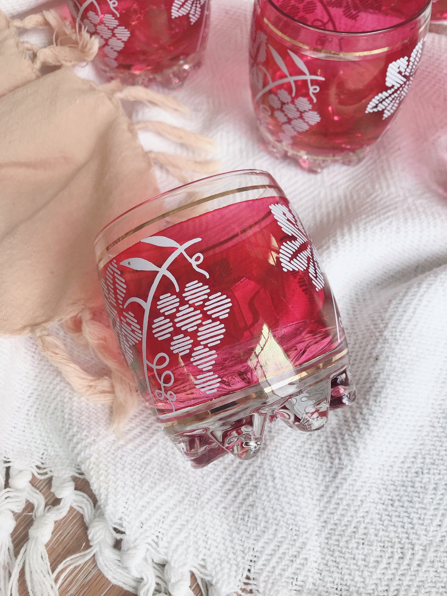 Set 5 Vintage Low Ball Glasses