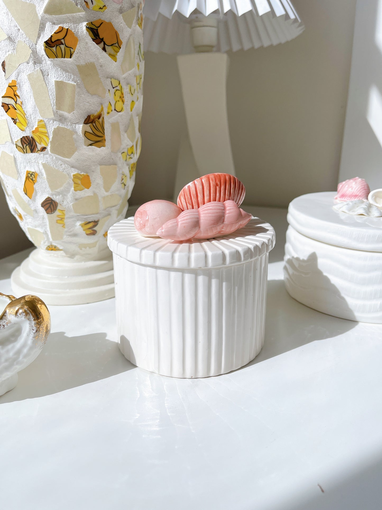 Vintage Fitz and Floyd Seashell Trinket Box