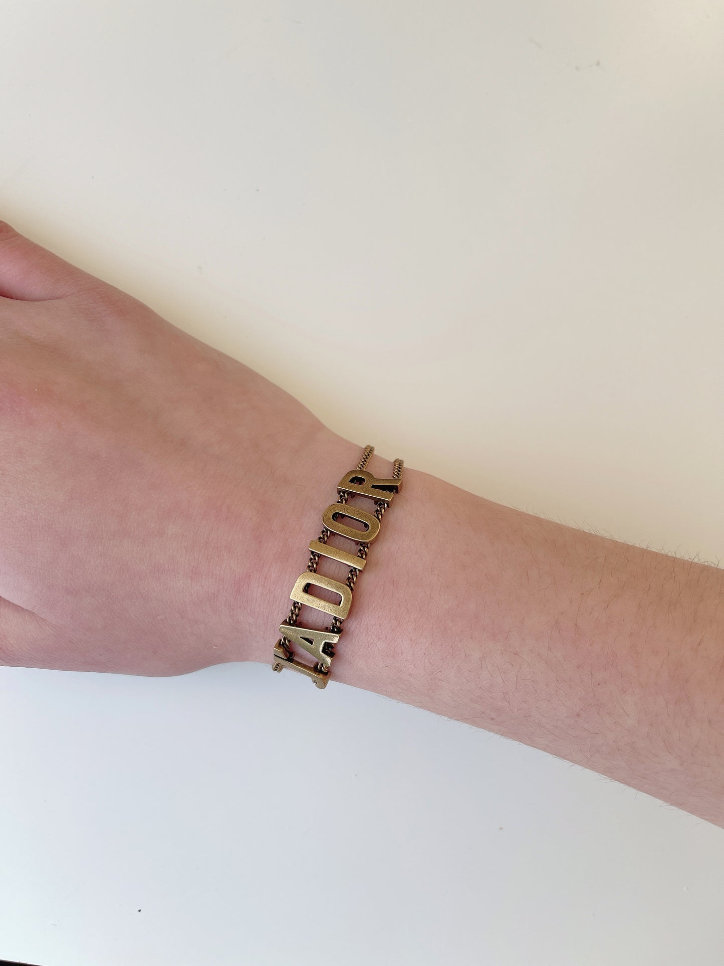 Vintage Authentic Christian Dior - J’Adior Double Chain Bracelet