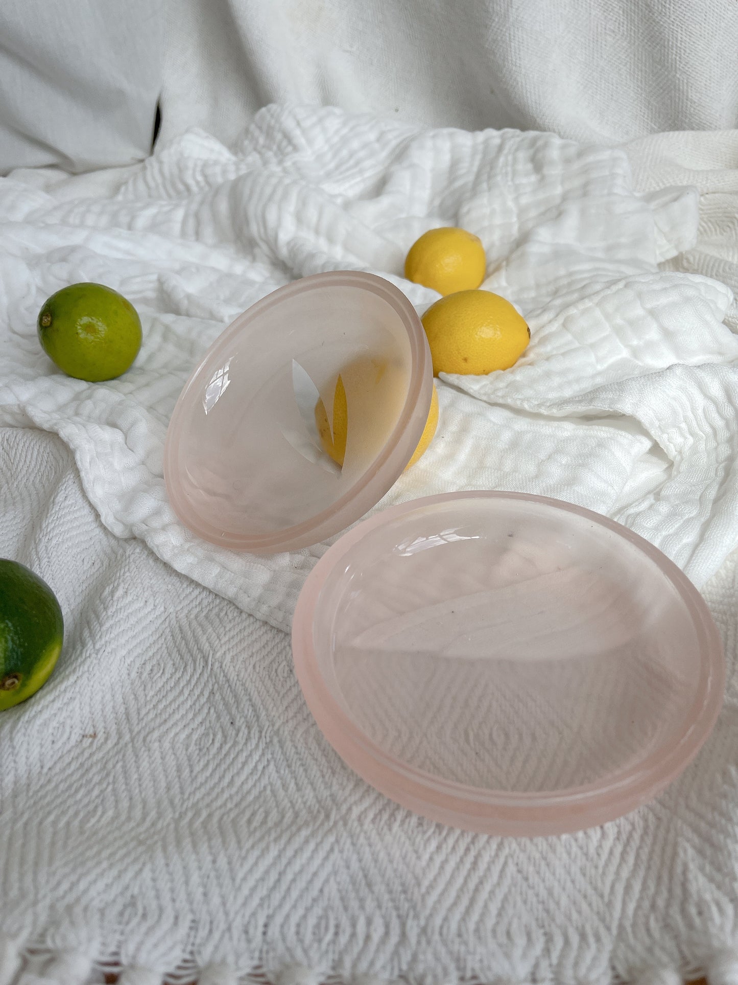 Vintage Frosted Glass Trinket Box