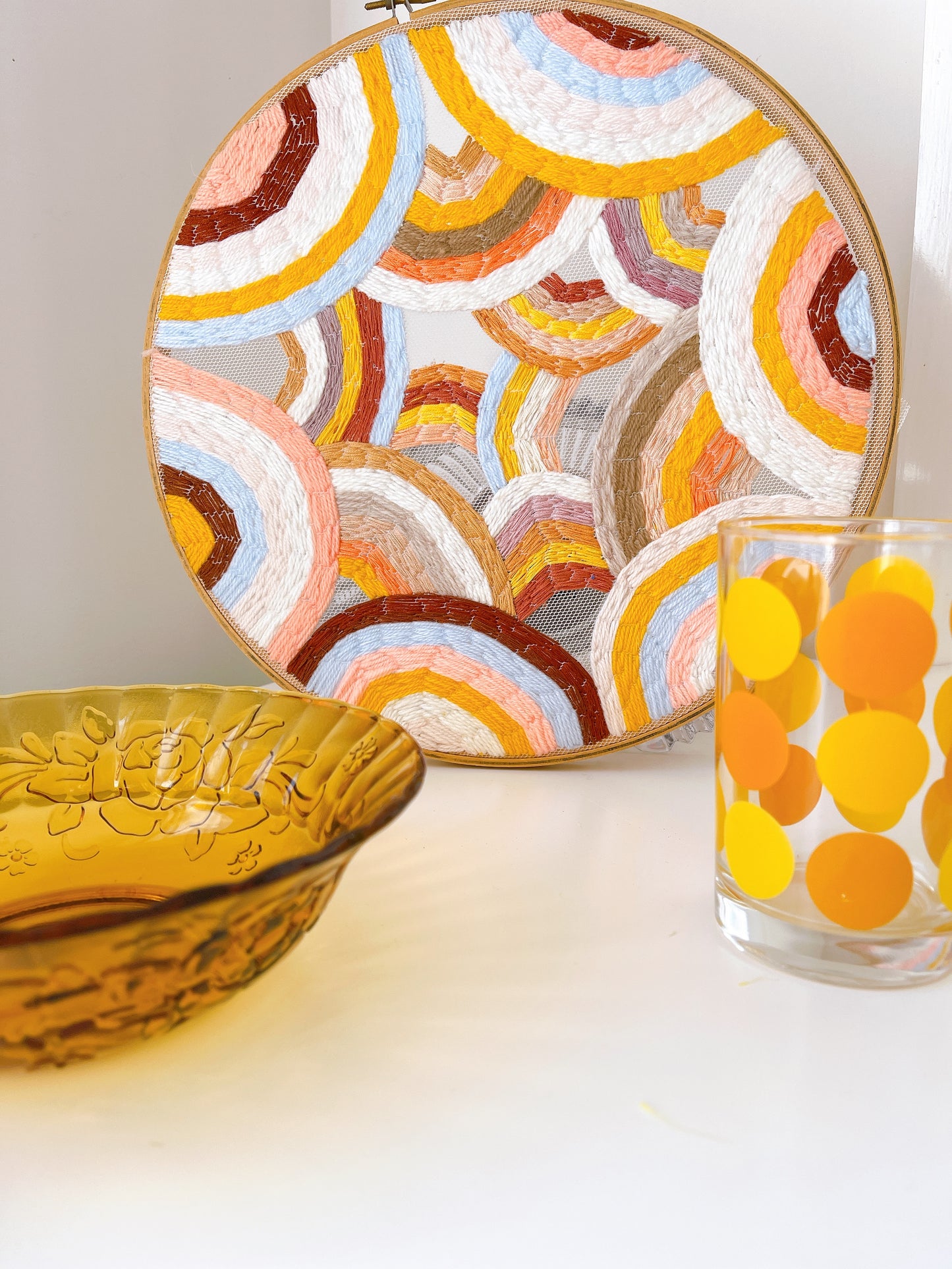 Yellow Polka Dot Glass