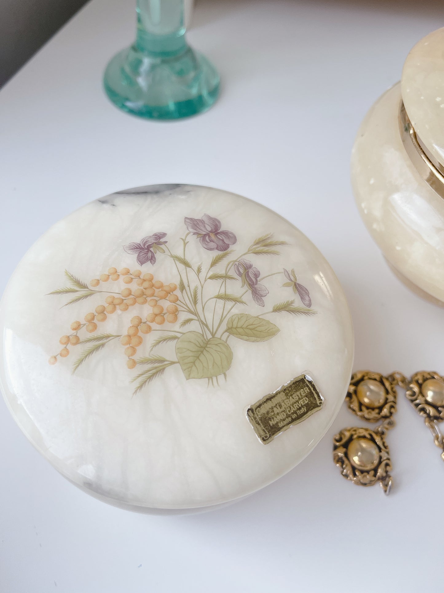 Alabaster Jewel Box -Made in Italy