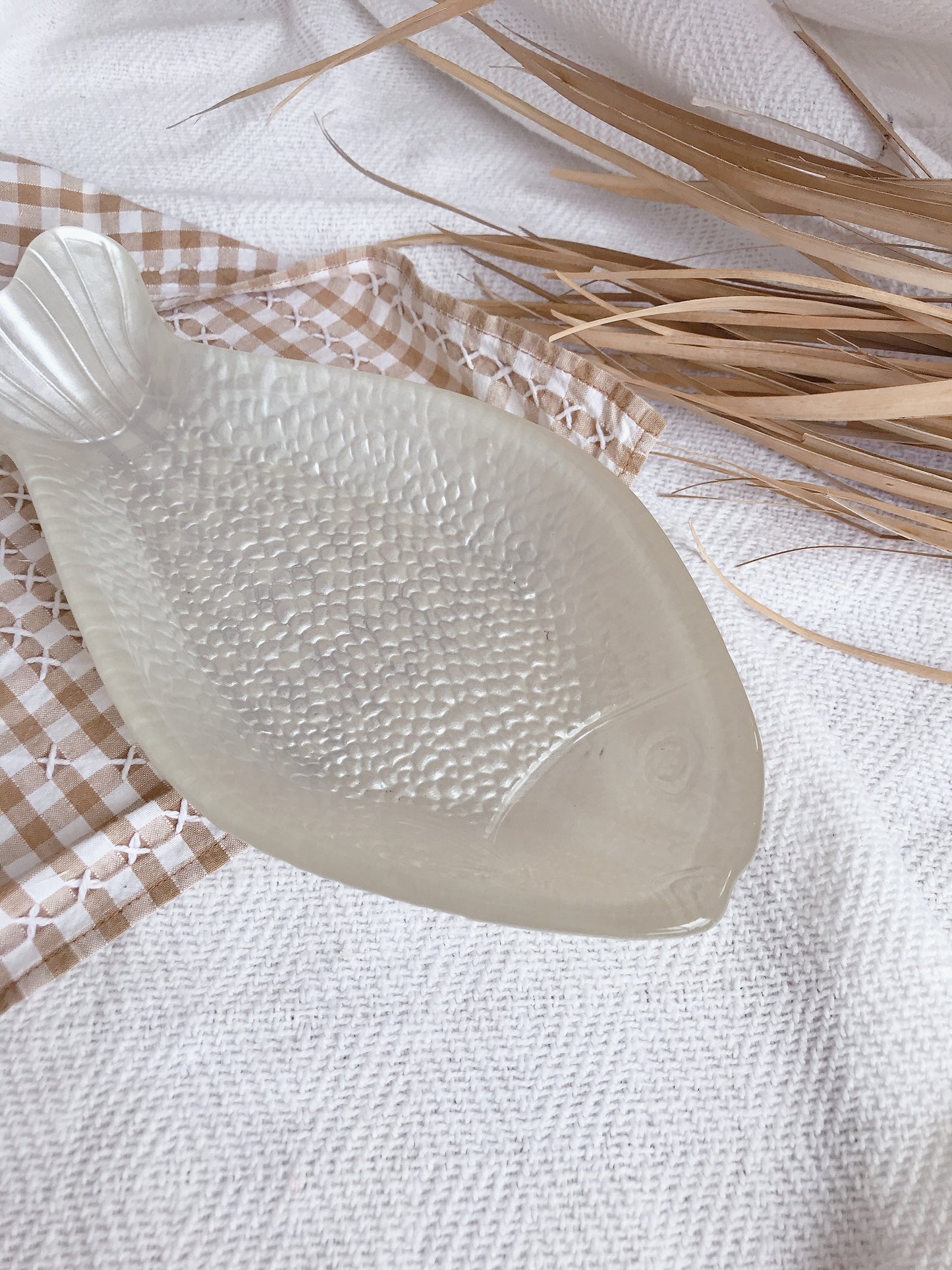 Vintage Glass Fish Dish