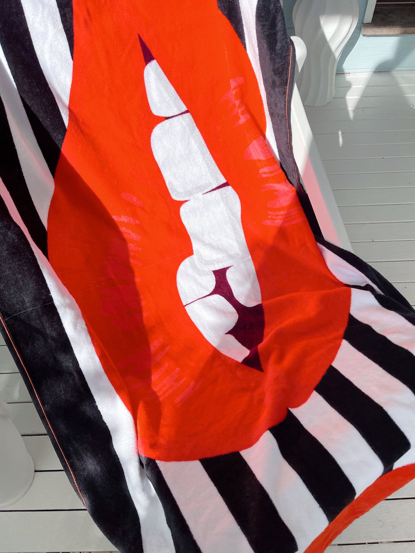Lips Beach Towel