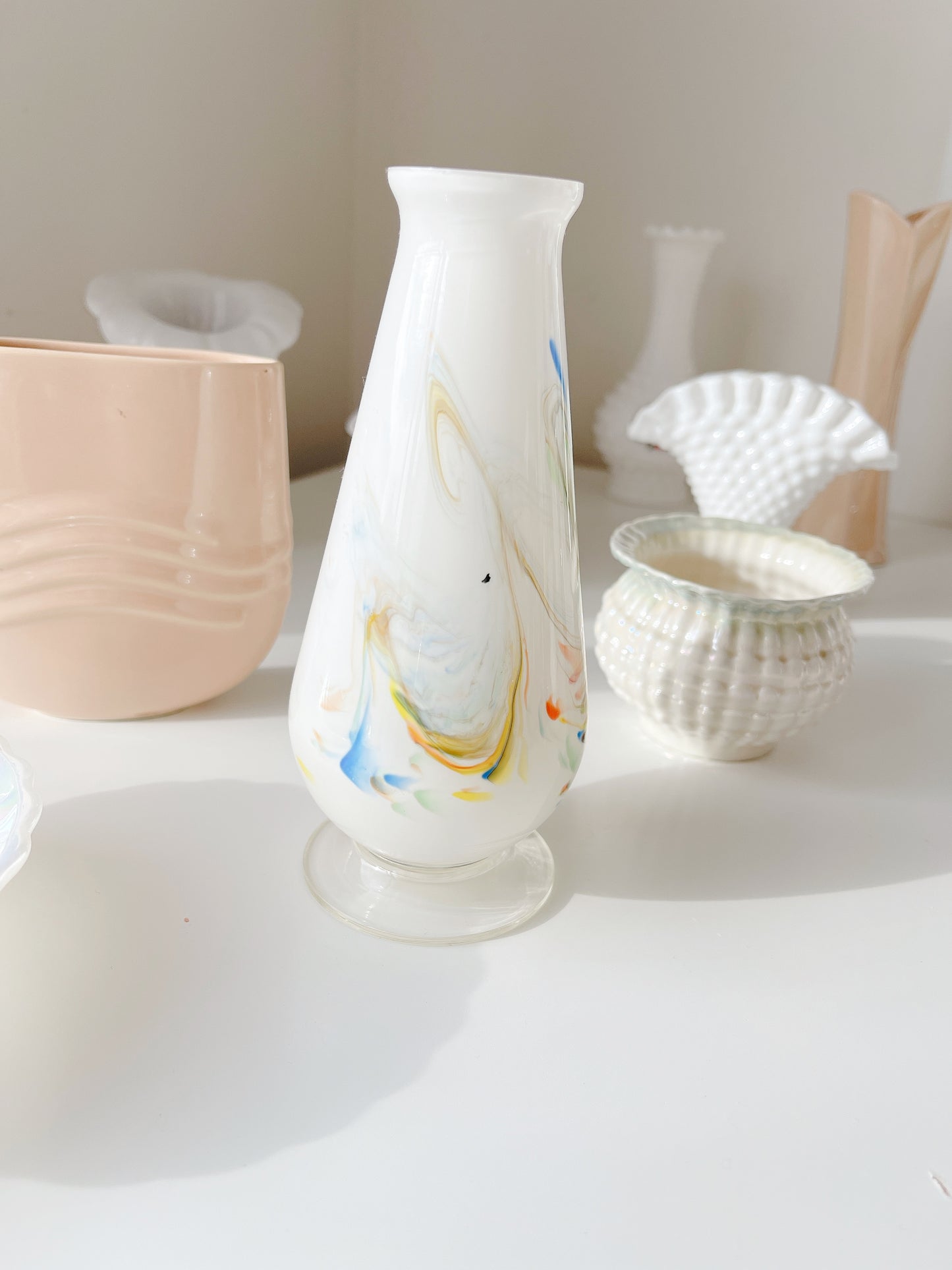 Marbled Glass Vase