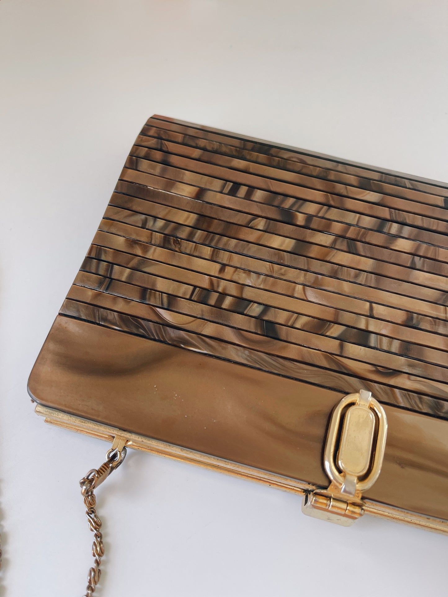 Vintage Lucite Marbled Handbag