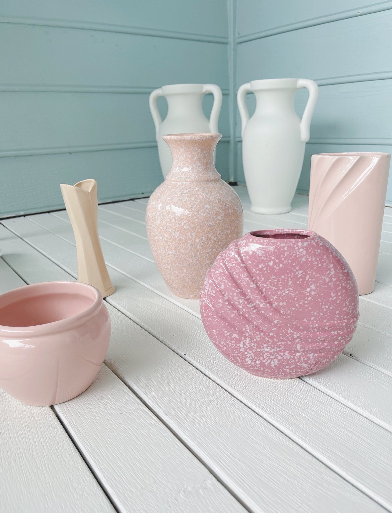 Small Pink Glazed Balloon Vase