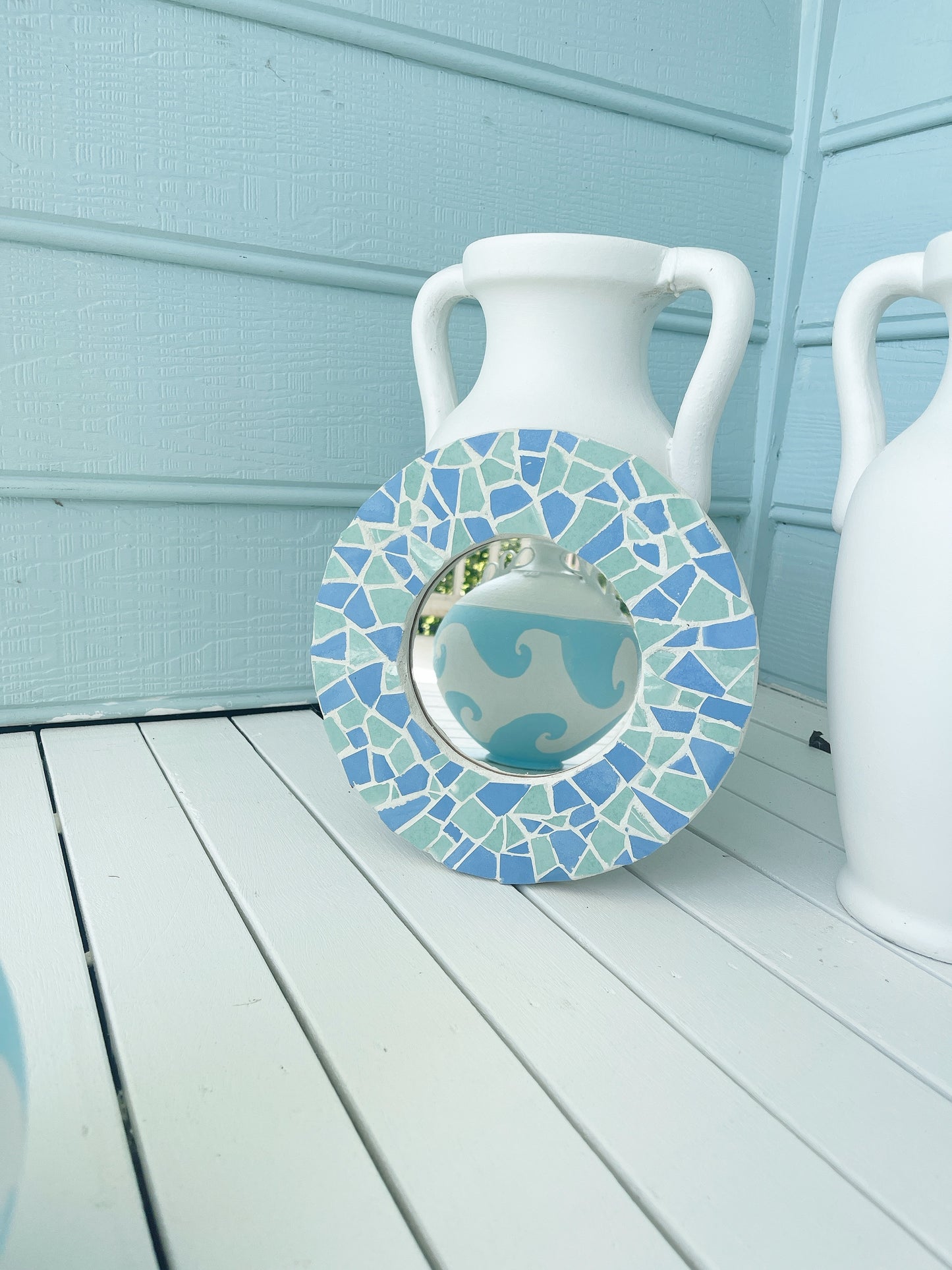 Mosaic Round Mirror