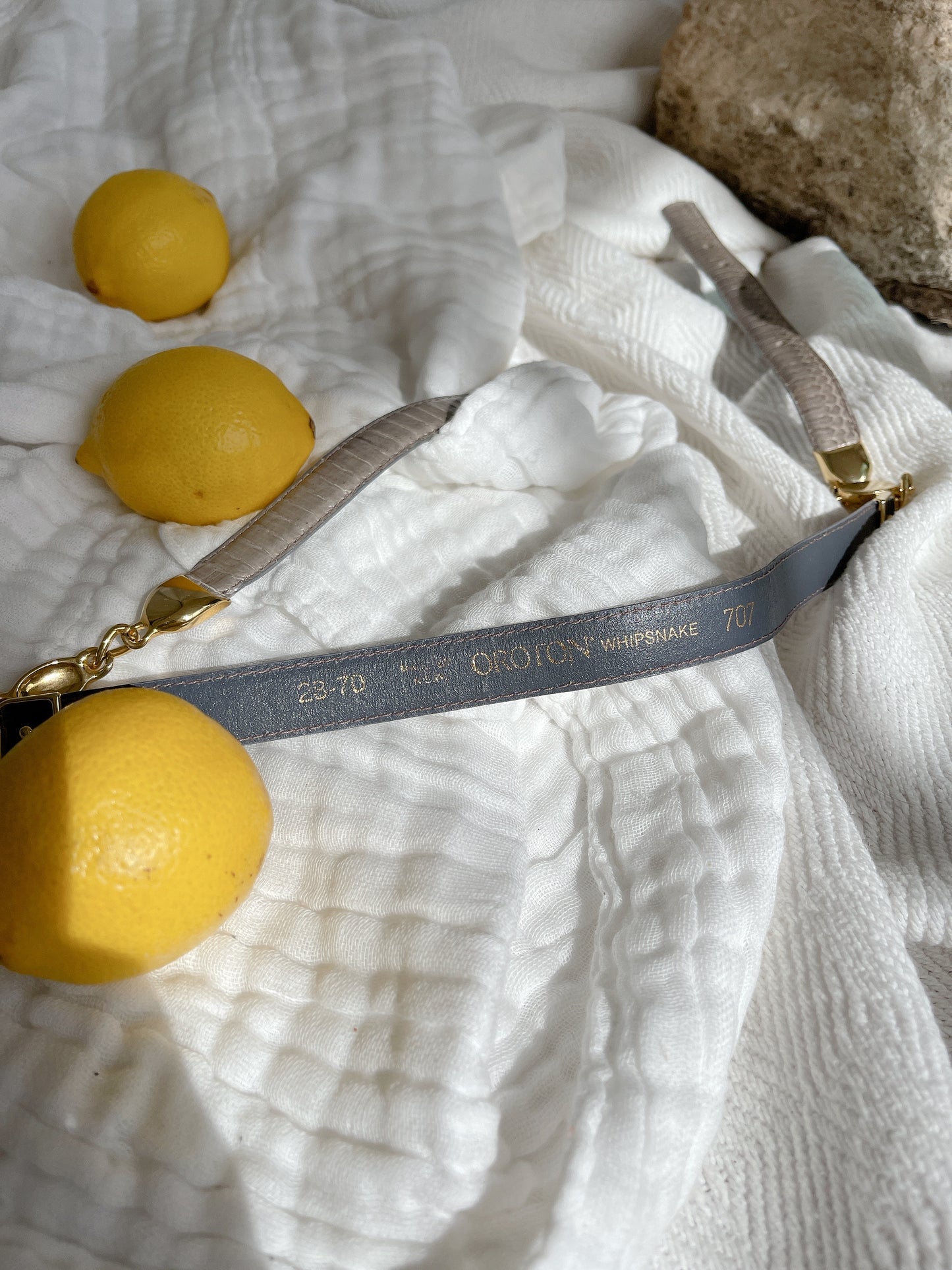 Vintage Oroton Whipsnake Leather Belt