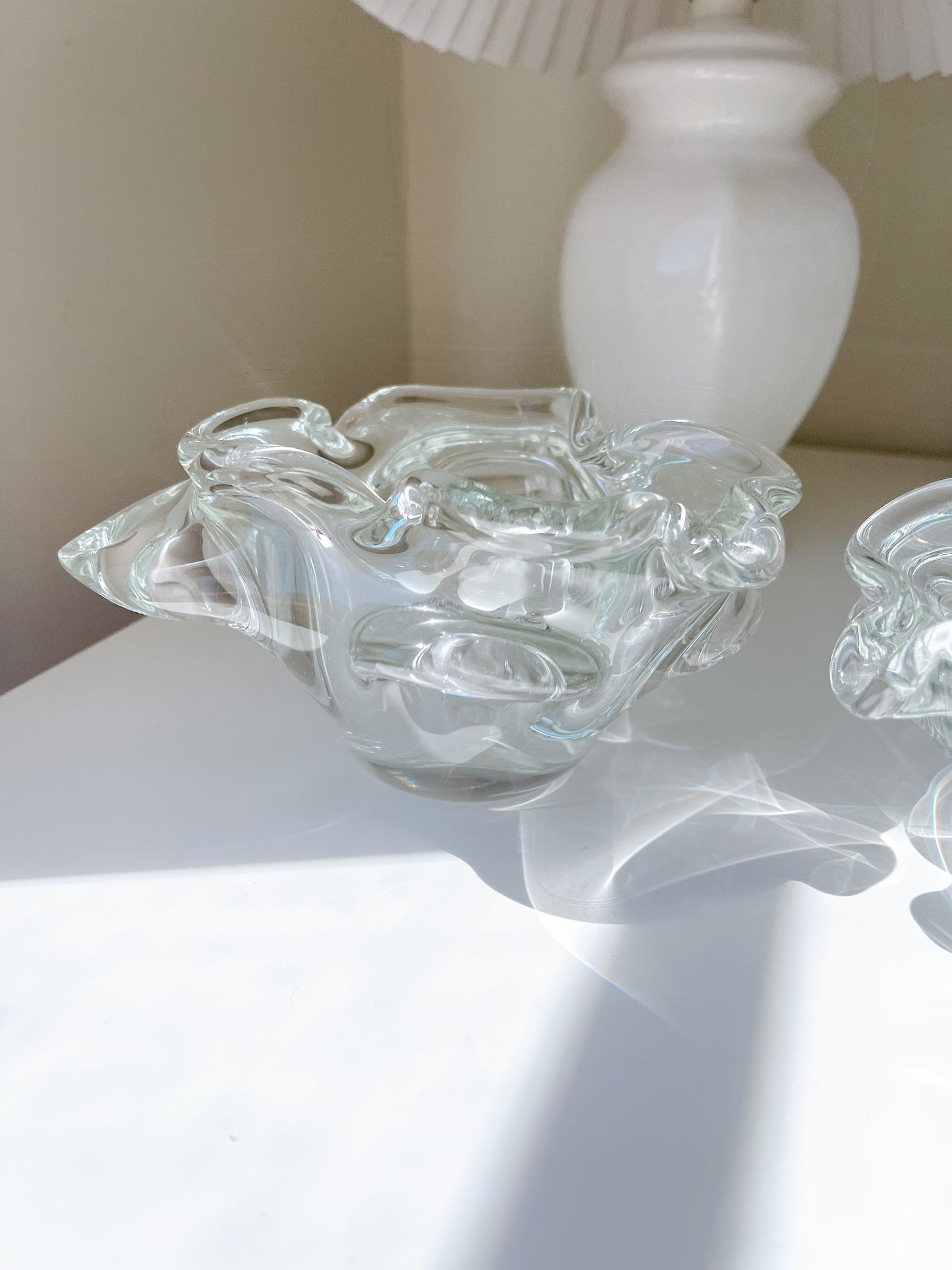 Murano Clear Glass Objects (Selling Separately)
