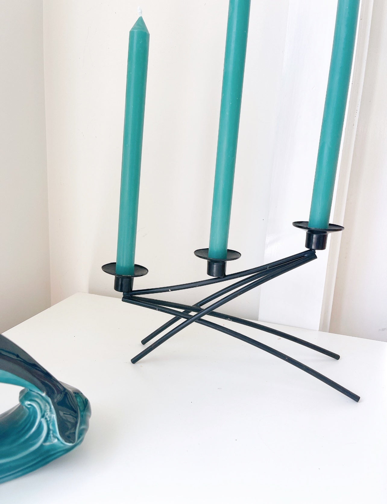 Black Wrought Iron Candleholder