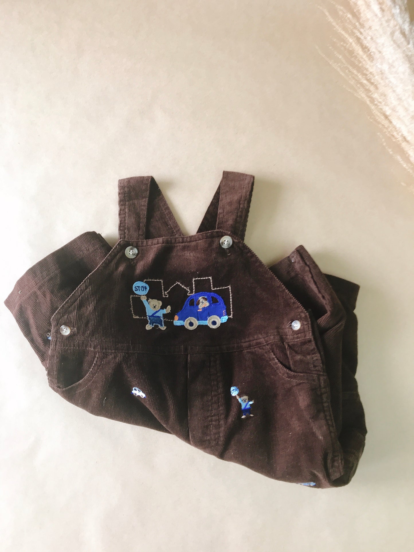 Chocolate Cord Overalls - Size 18 months