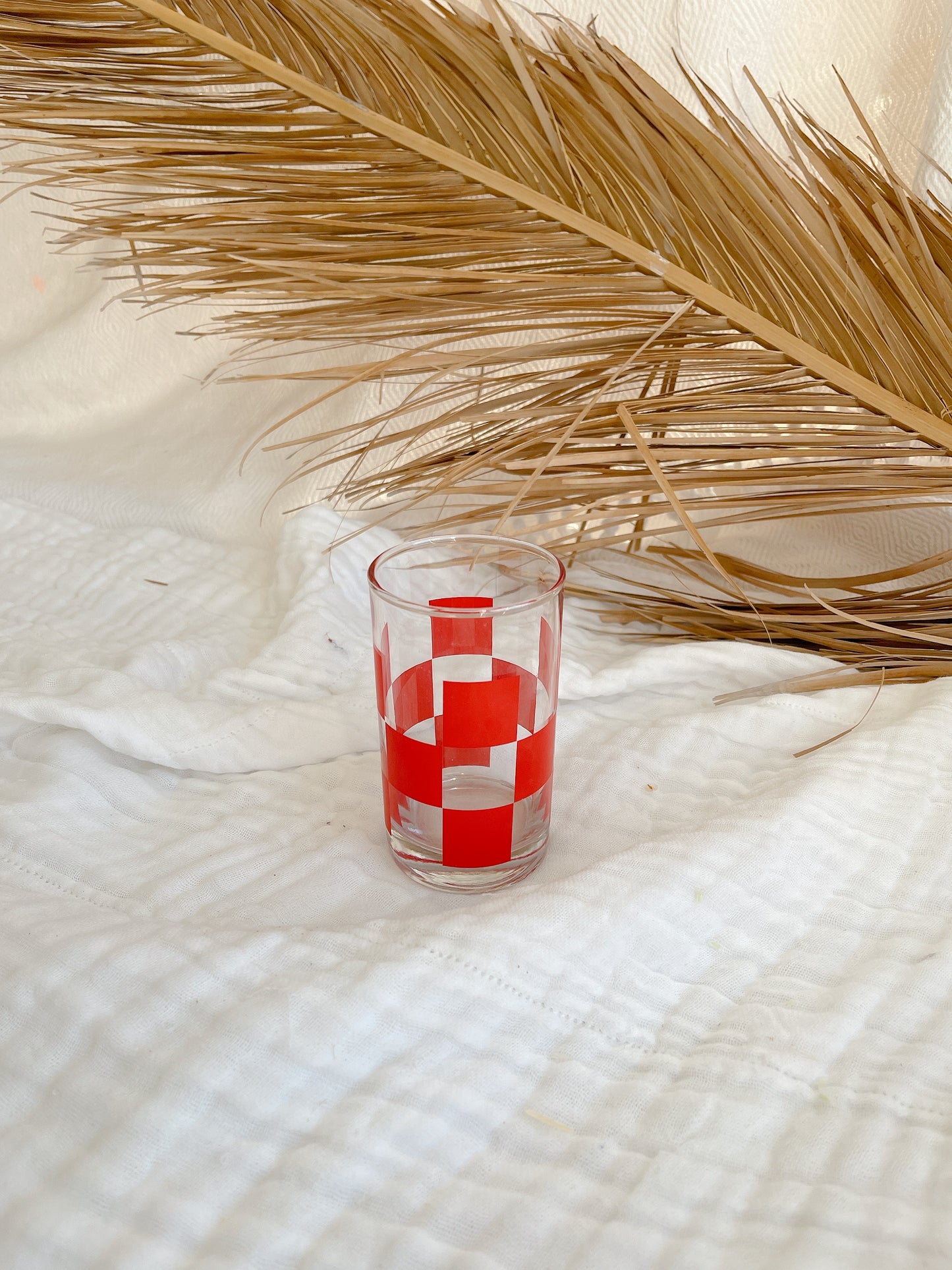 Vintage Checkaboard Glass