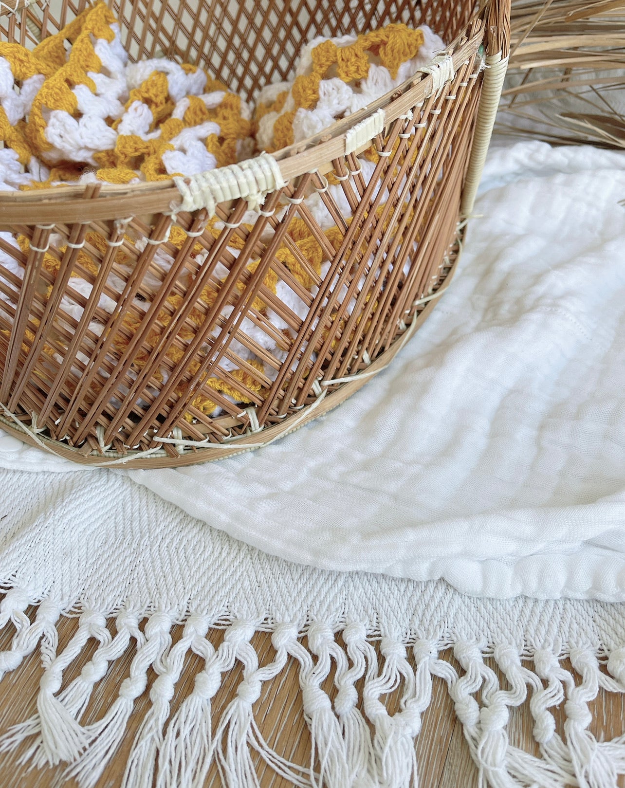 Vintage Rattan Dolls Bed