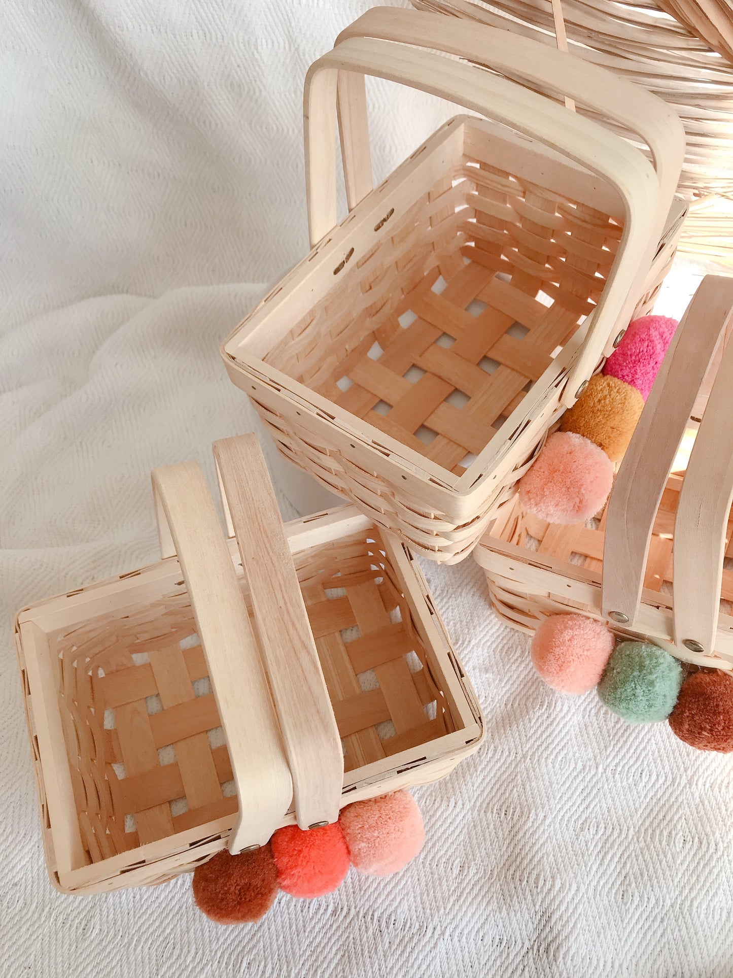Pom Pom Miniature Shopping Basket