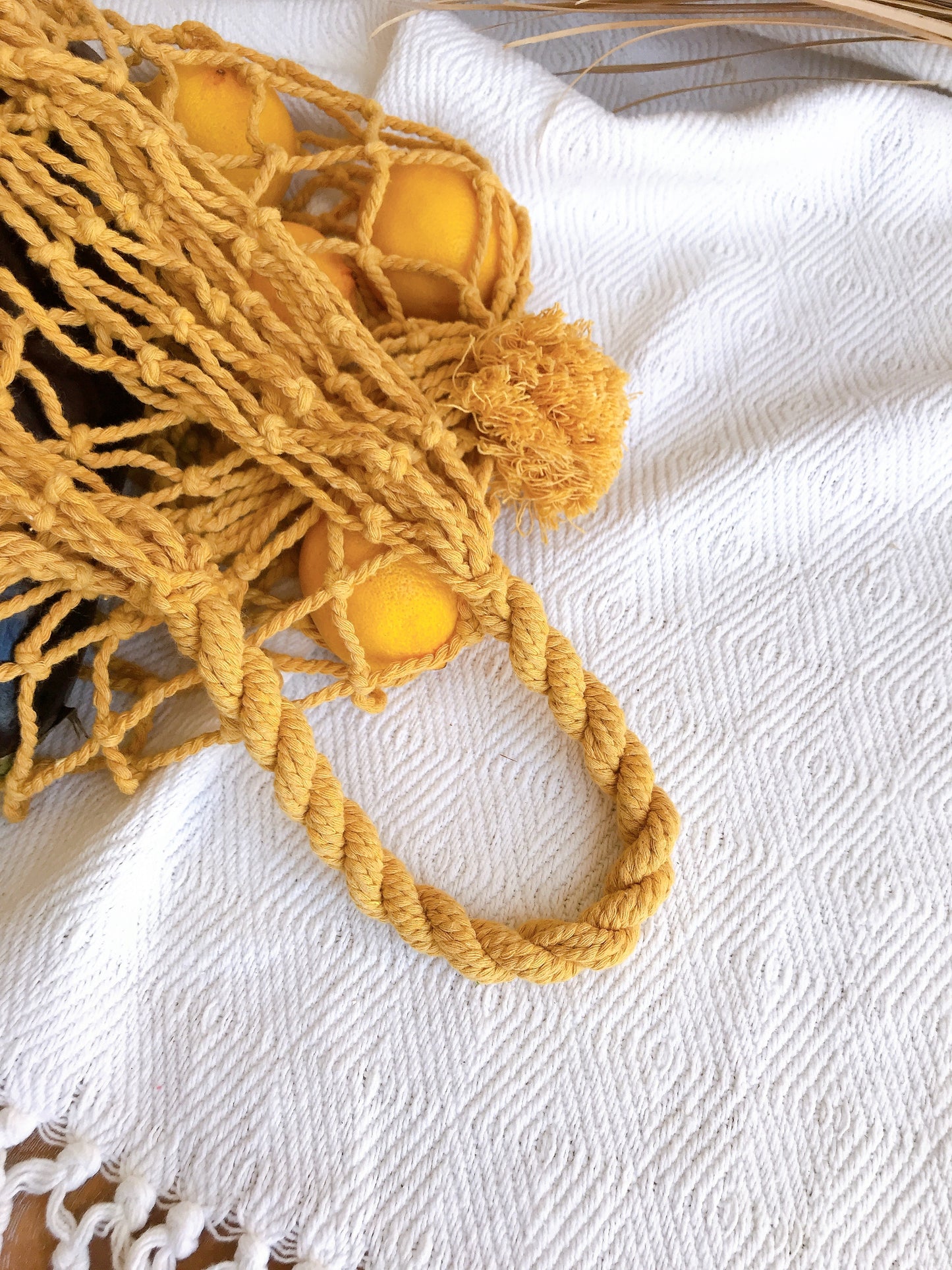 Mustard Yellow String Bag