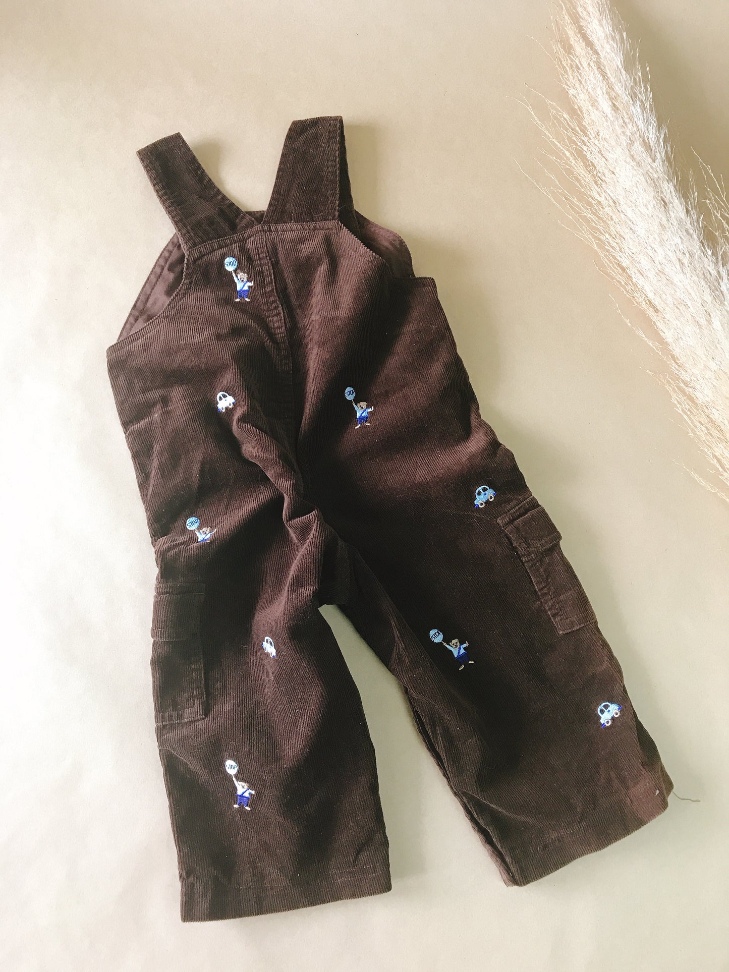 Chocolate Cord Overalls - Size 18 months