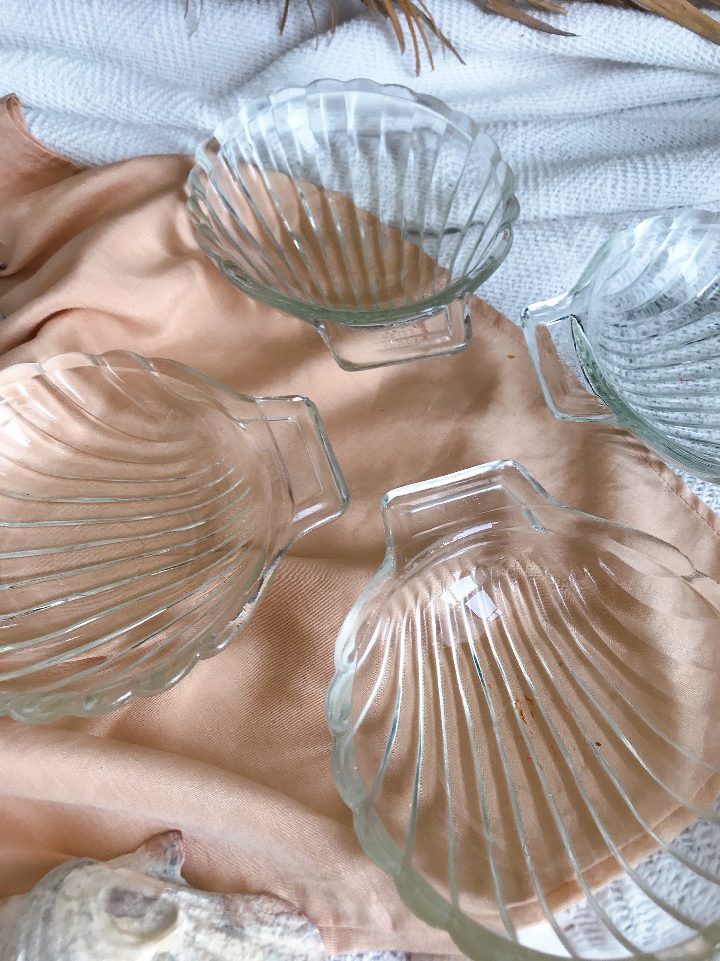 Glass Pyrex Shell Dishes - Sold Individually
