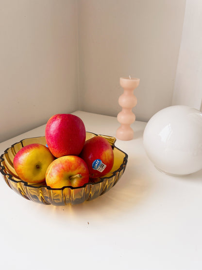 Vintage Amber Shell Bowl