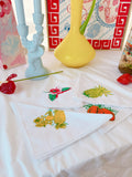Set 4 Vintage Fruit Cloth Serviettes