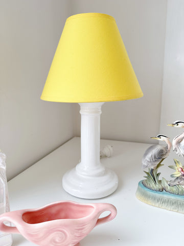 Vintage Lamp with Yellow Shade