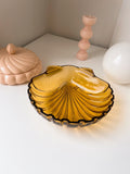 Vintage Amber Shell Bowl