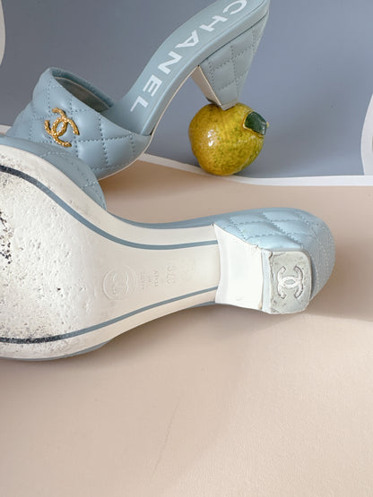 Chanel Quilted Lambskin Sandals
