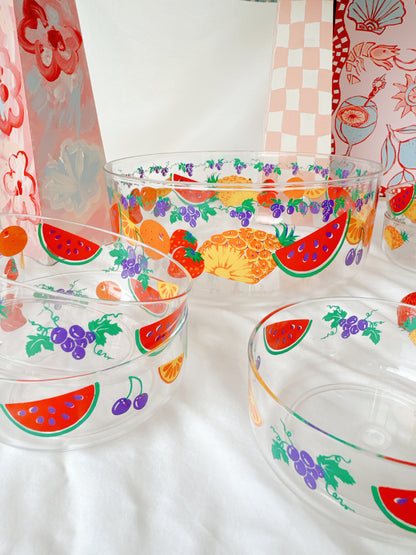 Set 7 Vintage Fruit Melamine Set