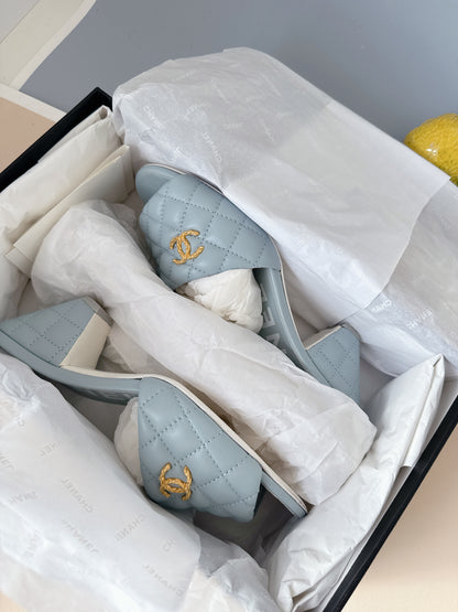 Chanel Quilted Lambskin Sandals